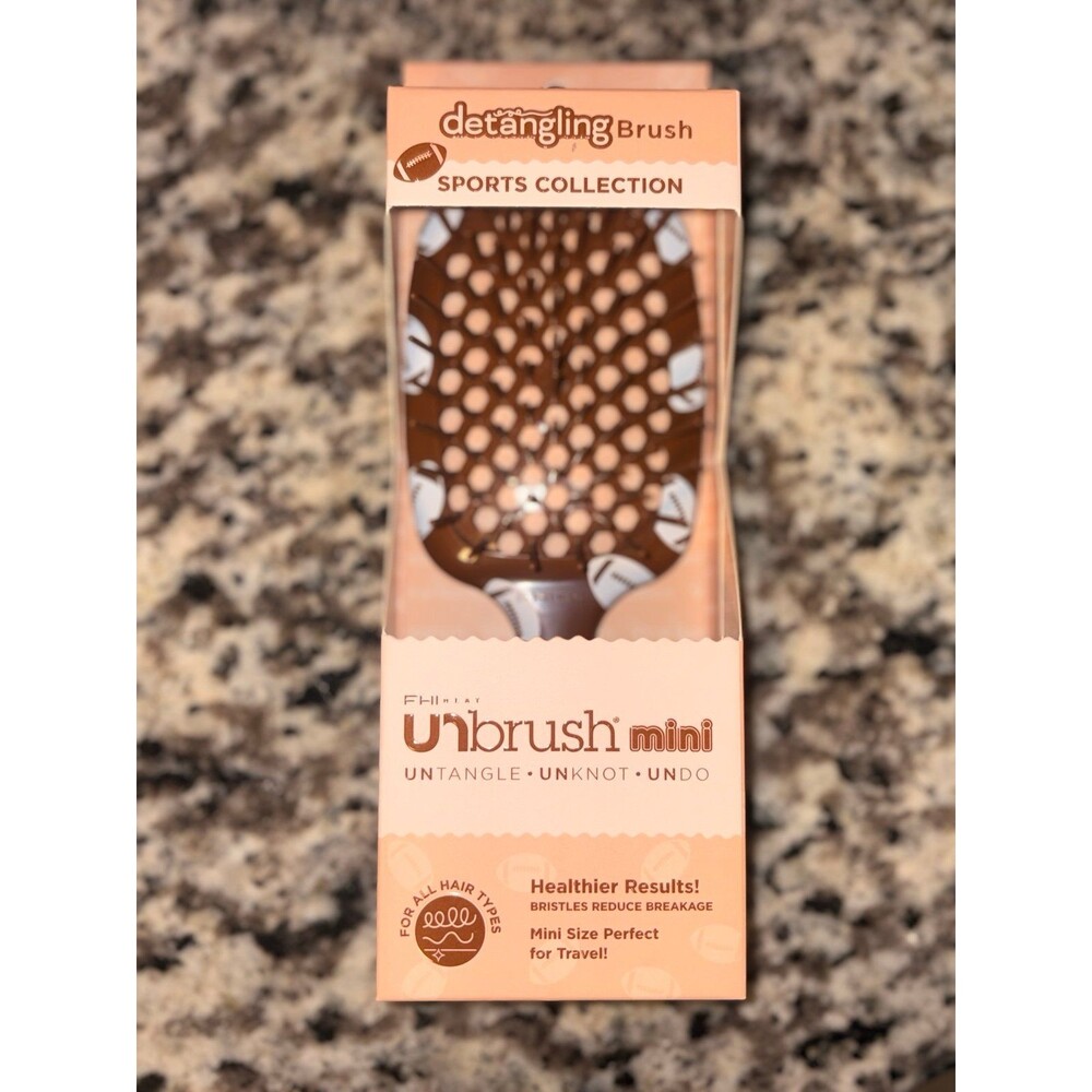 FHI Heat- UNbrush Mini Detangling Brush, Sports Collection-Football,‎ NEW!